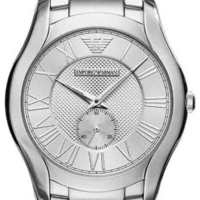 Emporio Armani Dress Quartz Silver Dial Silver Steel Strap Watch For Men - AR11084